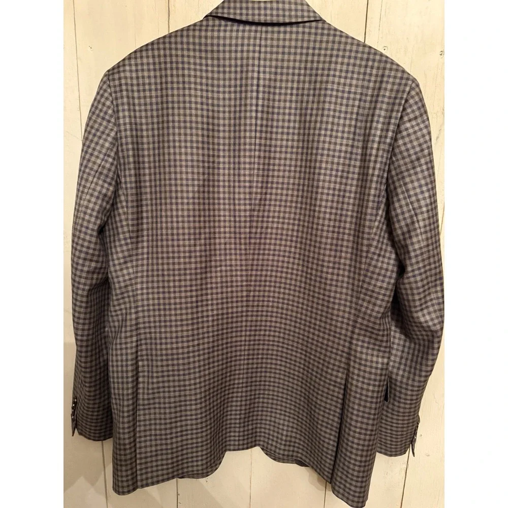 Ted Baker London Endurance Jacket Blazer Wool Laine‎ Grey purple Plaid 42R H14